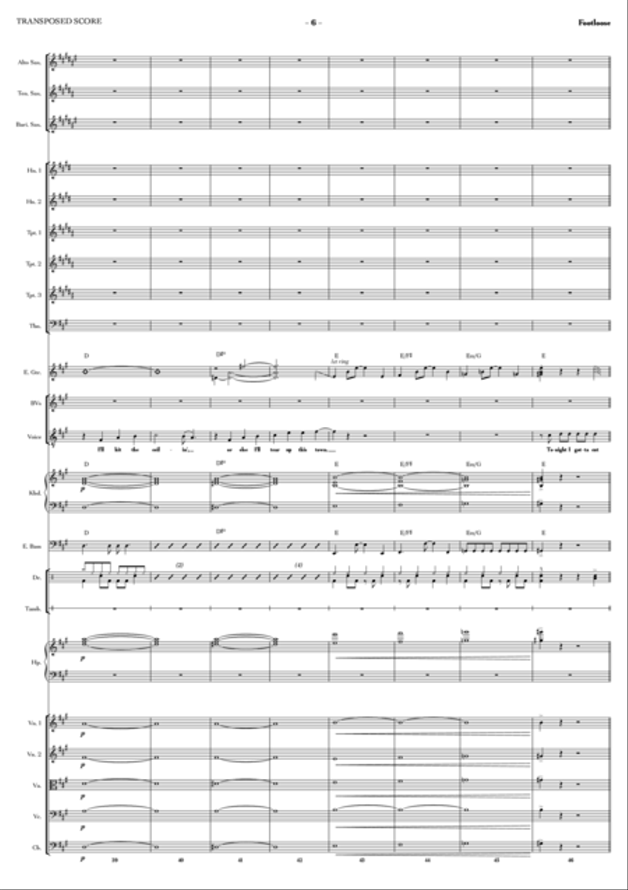 Footloose Full Orchestra scores gallery preview page 6