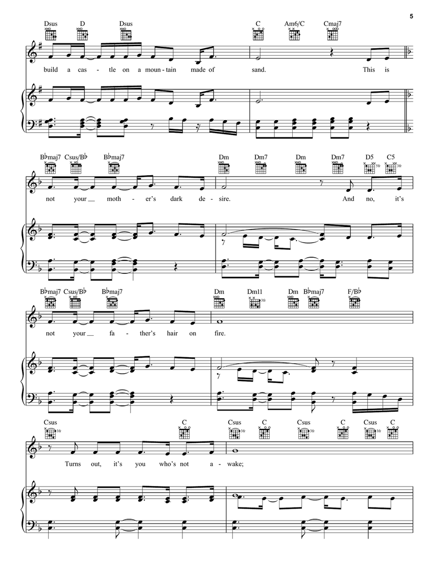 My Once Upon A Time (from Disney's Descendants 3) Piano, Vocal, Guitar scores gallery preview page 5