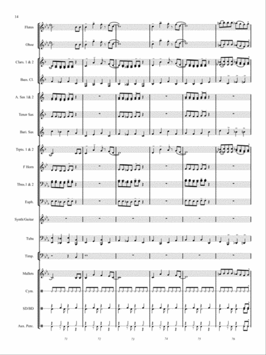 Santa Rocks The House! Santa Rocks The House! Concert Band scores gallery preview page 15