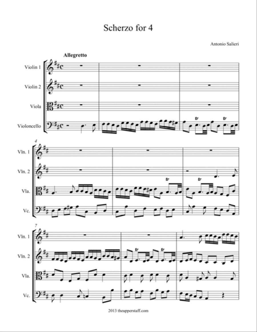 Scherzo for 4 String Quartet scores gallery preview page 5