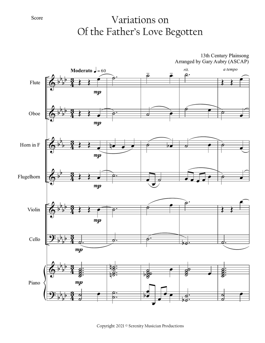 Variations on Of the Father's Love Begotten