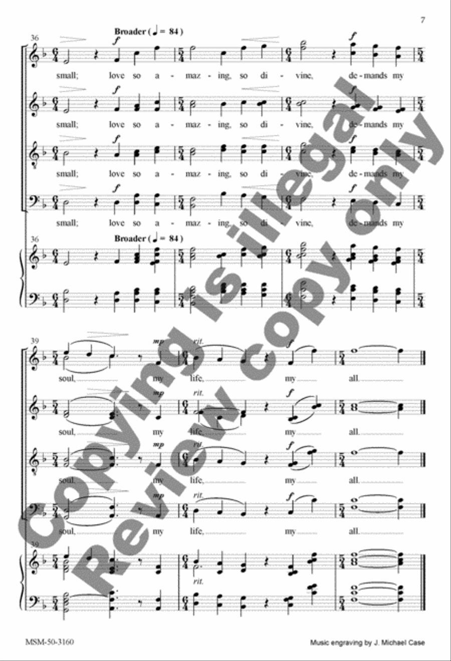 When I Survey the Wondrous Cross Divisi scores gallery preview page 5