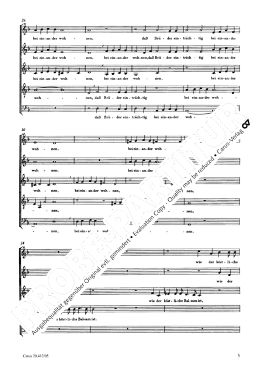 See what delight and joy it is (Siehe, wie fein und lieblich ist's) SSATB scores gallery preview page 6