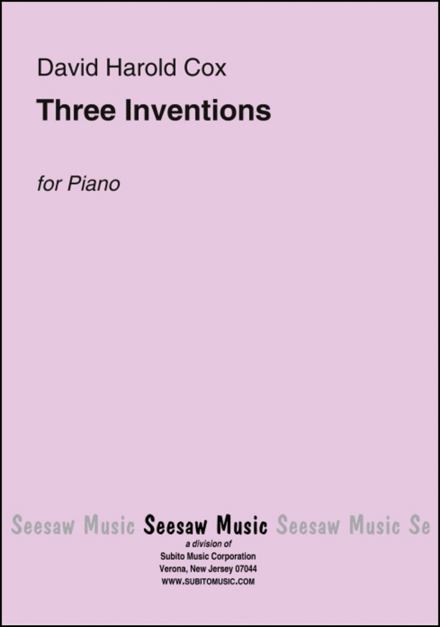 Three Inventions Three Inventions Harpsichord scores gallery preview page 1
