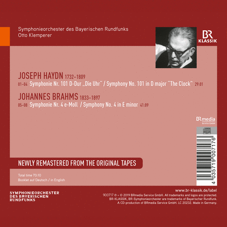 Brahms: Symphonie Nr. 4; Haydn: Symphonie Nr. 101 ""Die Uhr""
