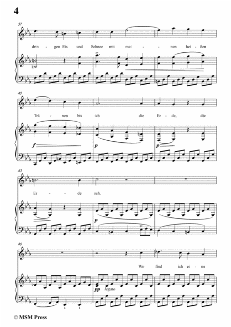 Schubert-Erstarrung,from 'Winterreise',Op.89(D.911) No.4,in c minor,for Voice&Piano Piano, Vocal scores gallery preview page 6