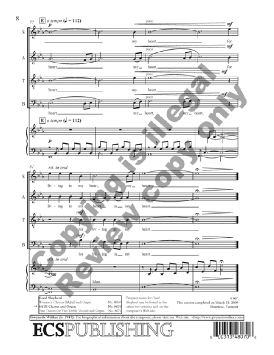 Good Shepherd Good Shepherd 4-Part scores gallery preview page 17