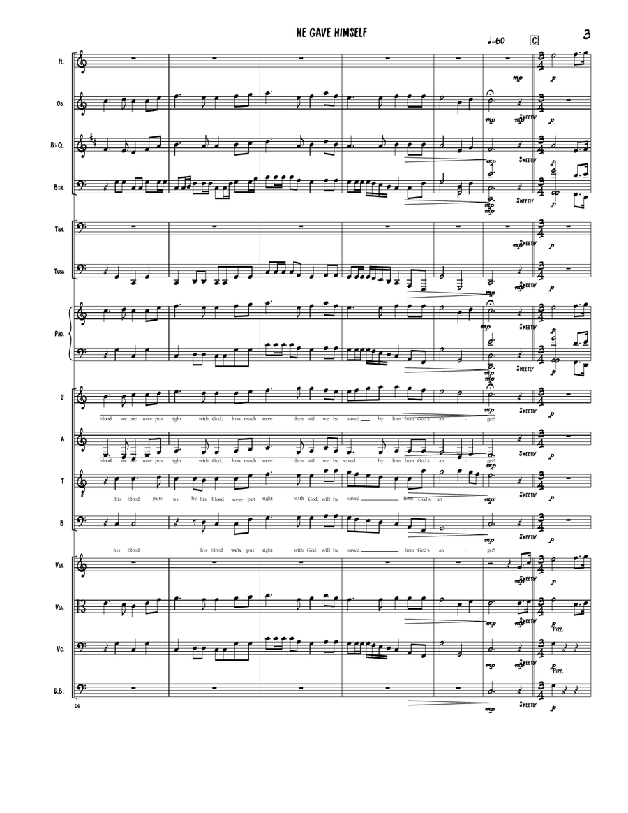He gave himself for us He gave himself for us Divisi scores gallery preview page 3