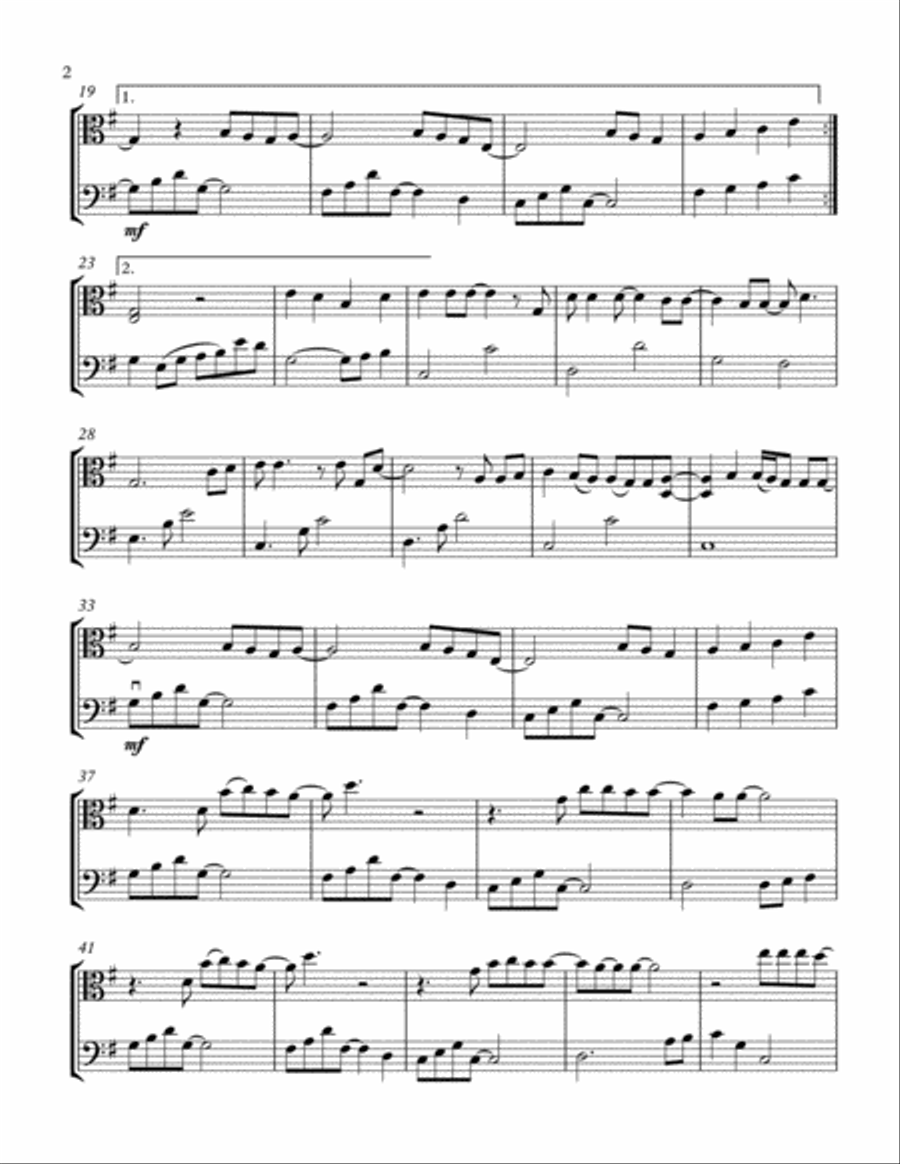 Wonderful Tonight String Duet scores gallery preview page 3