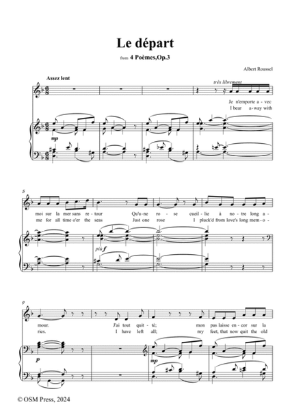 A. Roussel-Le départ,Op.3 No.1,in d minor
