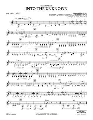 Into the Unknown (from Disney's Frozen 2) (arr. Paul Murtha) - Bb Bass Clarinet