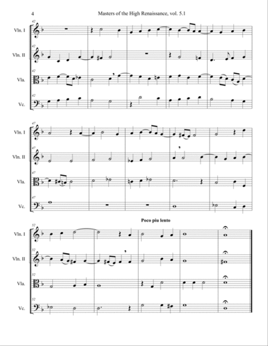 Renaissance Motets Arranged for Strings, vol. 5.1 - Palestrina String Orchestra scores gallery preview page 6