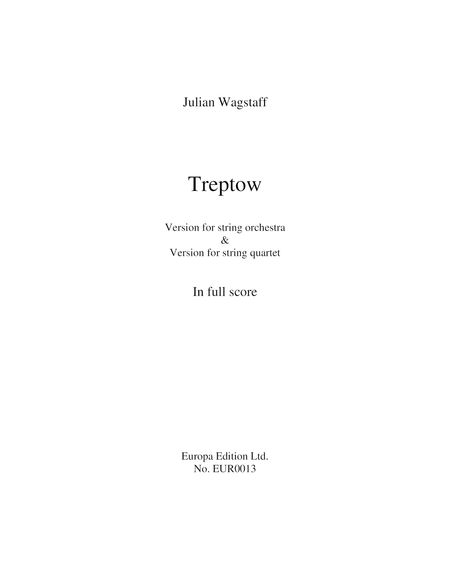 Treptow - for string orchestra or string quartet (scores) image number null