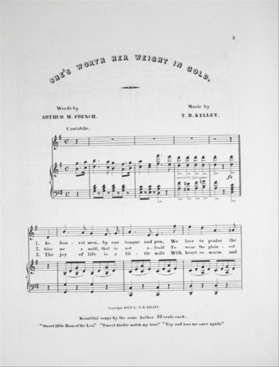 She's Worth Her Weight in Gold. Ballad Voice scores gallery preview page 2