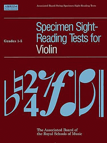 Specimen Sight-Reading Tests for Violin, Grades 1-5