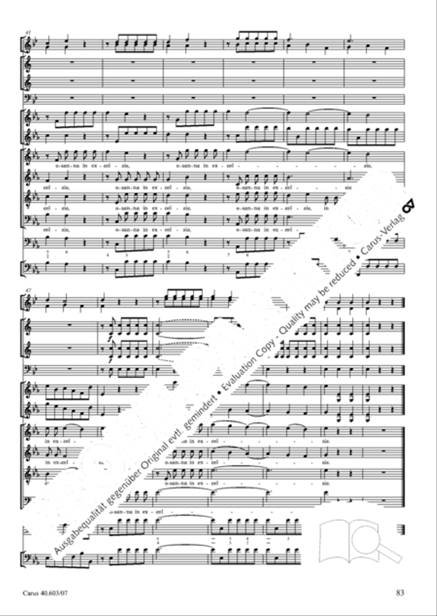 Grosse Orgelsolomesse in Es 4-Part scores gallery preview page 96