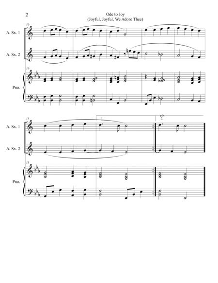 20 Easter Hymn Duets for 2 Alto Saxes with Piano: Vols. 1 & 2 image number null