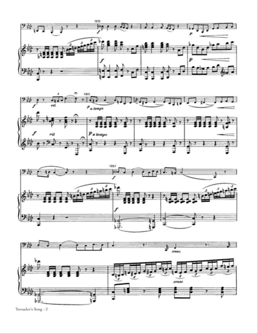 Toreador's Song Toreador's Song School and Community scores gallery preview page 2