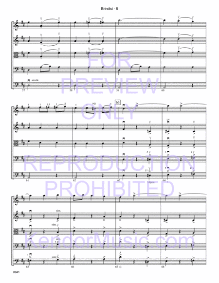 Brindisi (from La Traviata) (Full Score)