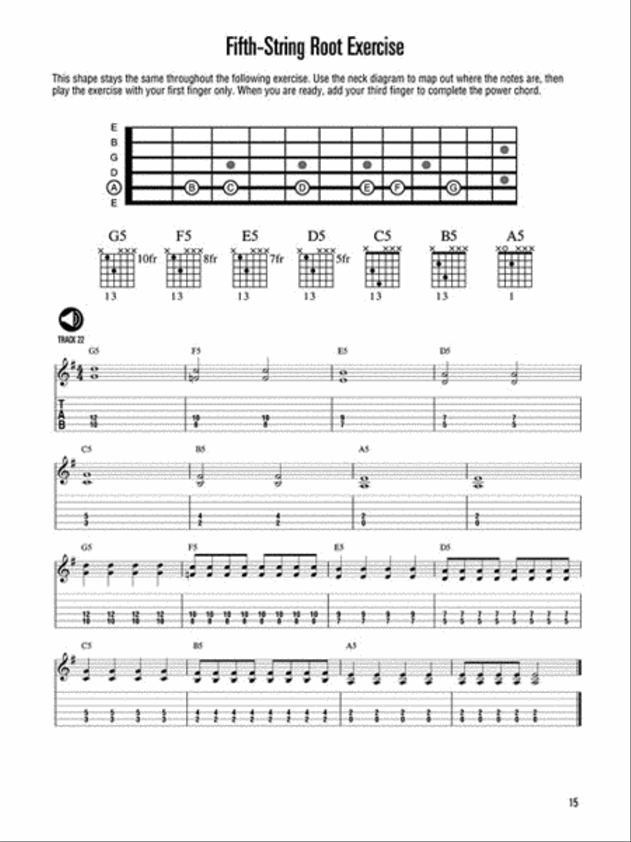 Power Chords Guitar Tablature scores gallery preview page 6