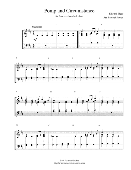 Pomp and Circumstance - for 2-octave handbell choir image number null