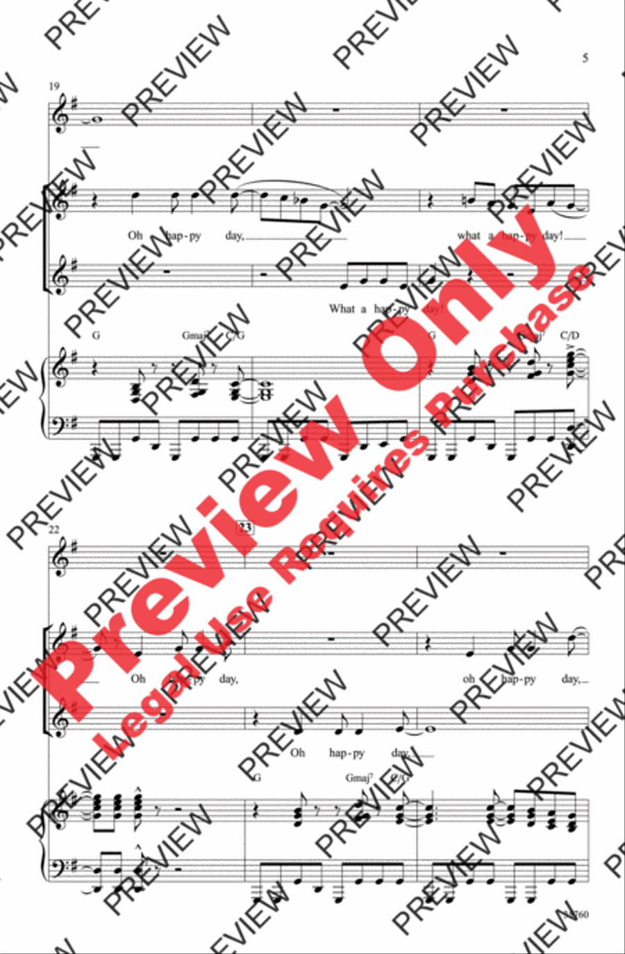 Oh Happy Day 2-Part scores gallery preview page 5