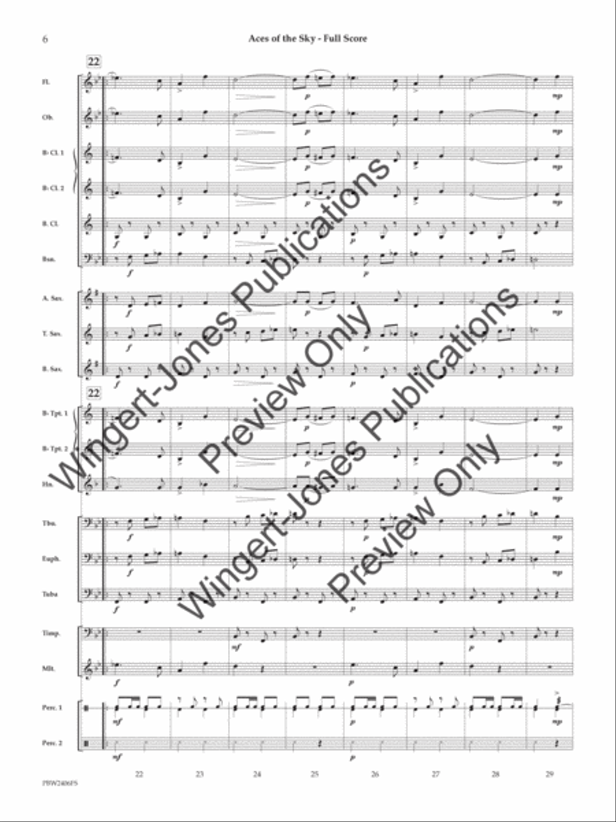 Aces of the Sky (Score) Concert Band scores gallery preview page 7