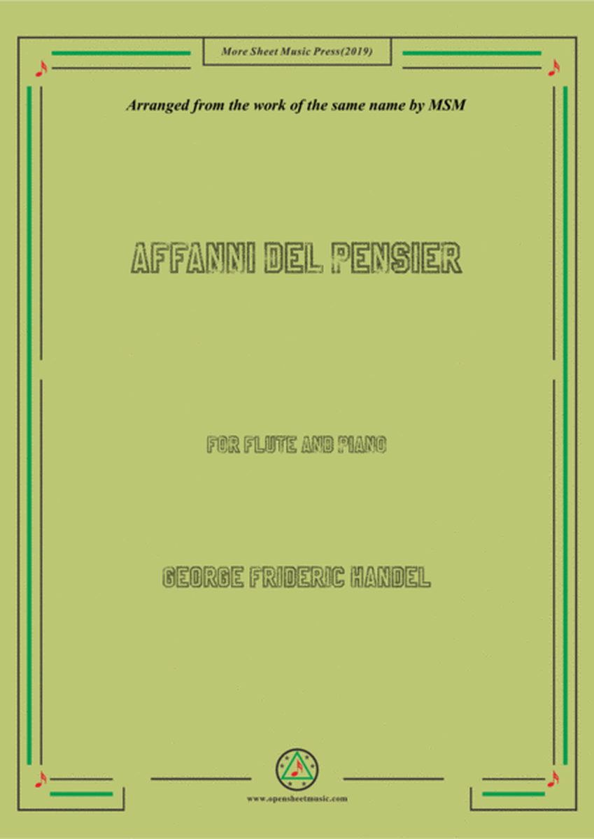 Handel-Affanni del pensier,for Flute and Piano image number null