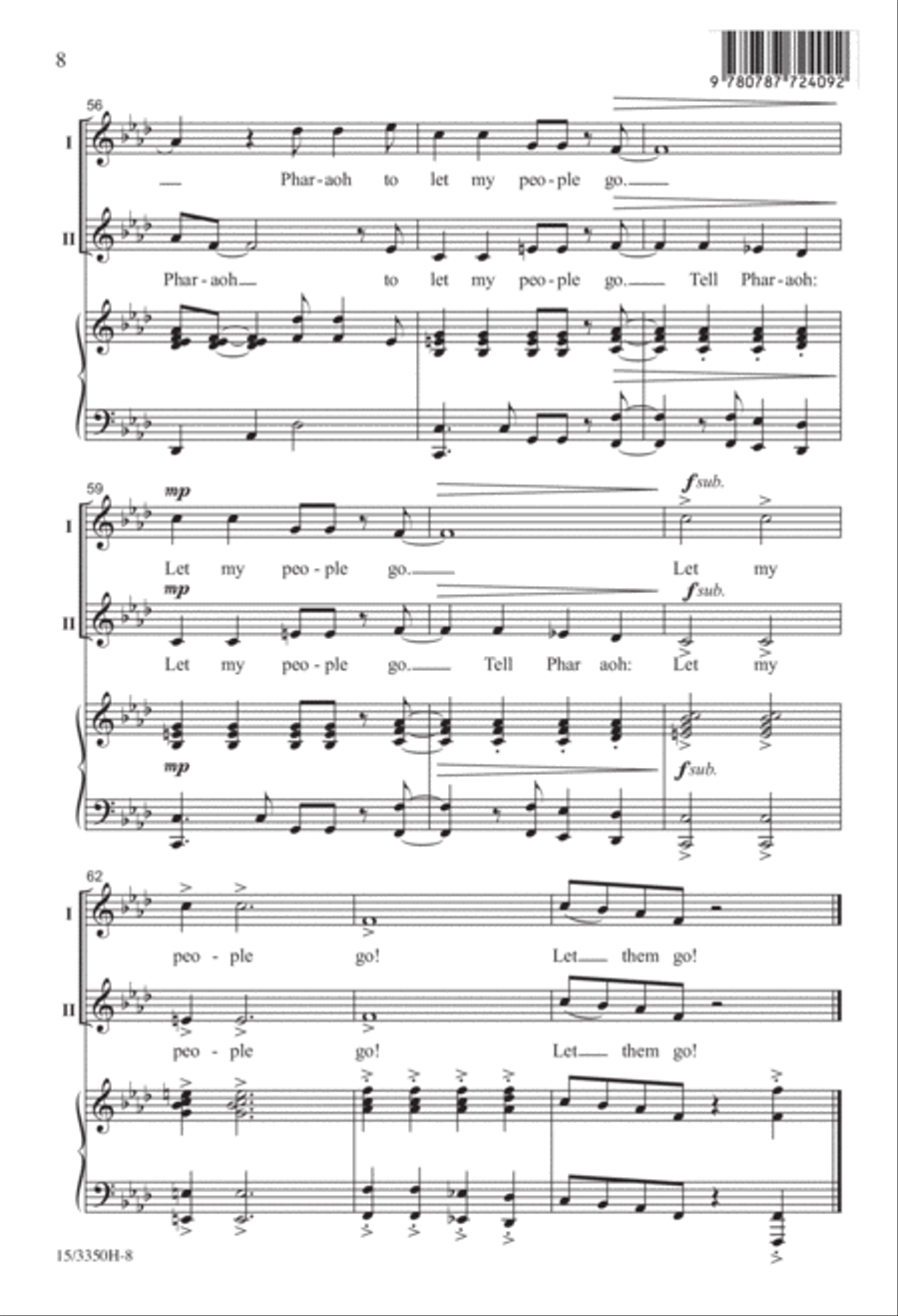 Go Down, Moses 2-Part scores gallery preview page 8