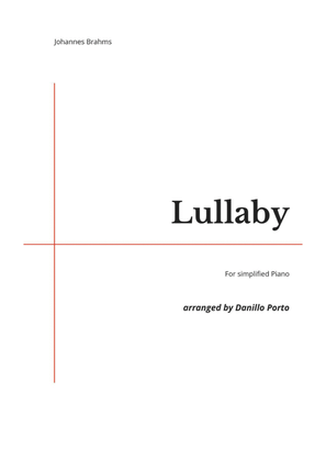Book cover for J. Brahms - Lullaby - Piano Easy