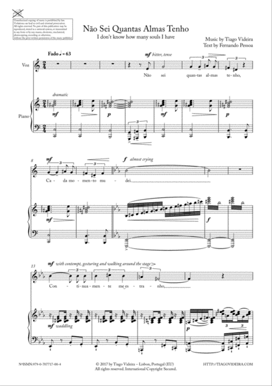 Não sei quantas Almas tenho (I don't know how many souls I have) Small Ensemble scores gallery preview page 4