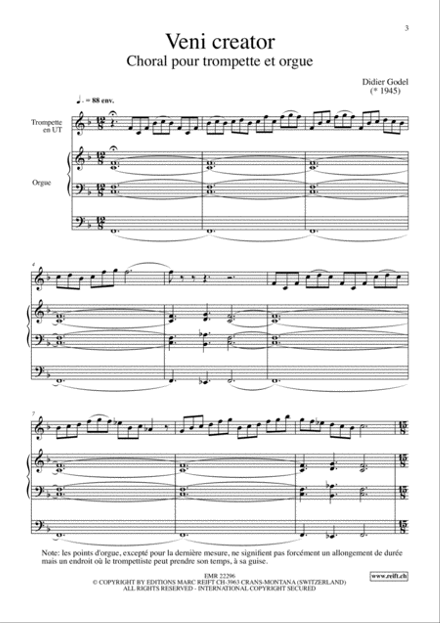 Veni Creator Trumpet scores gallery preview page 3