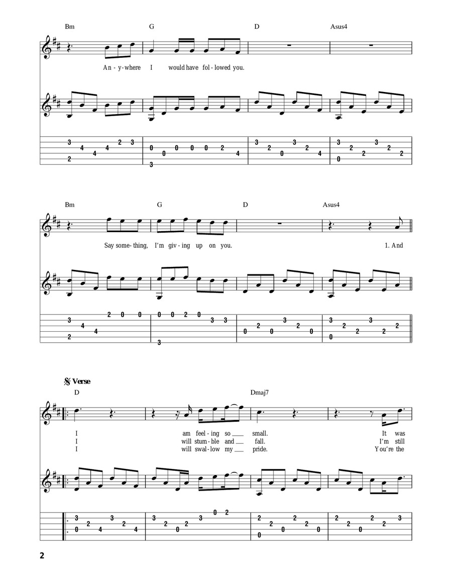 Say Something Acoustic Guitar scores gallery preview page 2