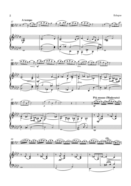 Akimenko Eclogue Op 12 for Viola and Piano image number null