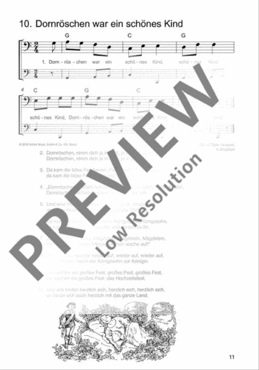 Die schönsten Volks- und Kinderlieder Cello scores gallery preview page 12