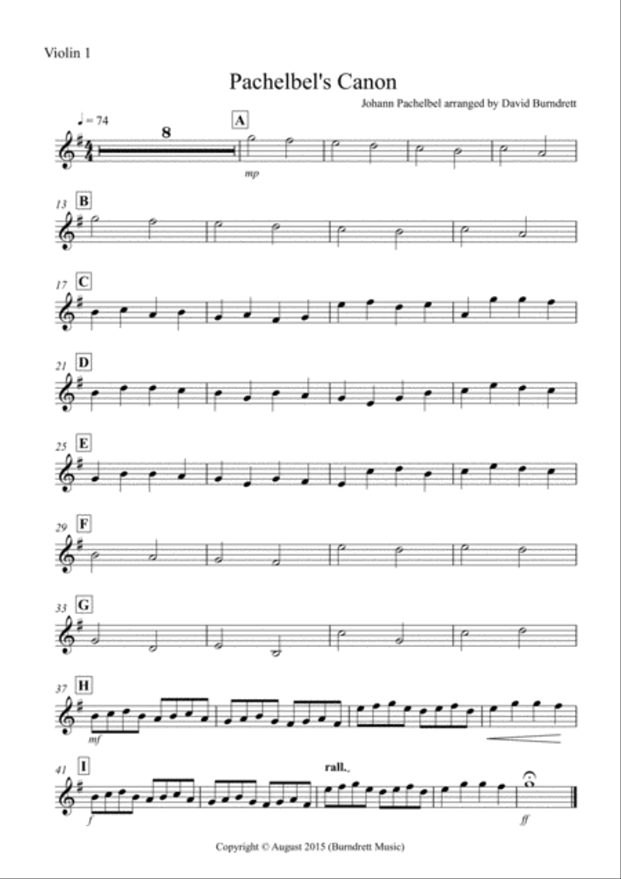 Pachelbel's Canon for String Trio String Trio scores gallery preview page 4