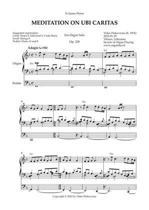 Meditation on Ubi Caritas, Op. 228 (Organ Solo) by Vidas Pinkevicius