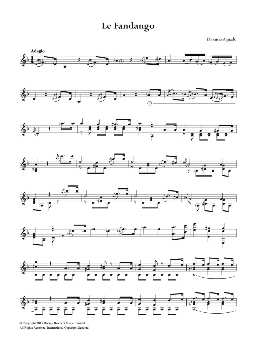 Le Fandango Acoustic Guitar scores gallery preview page 1