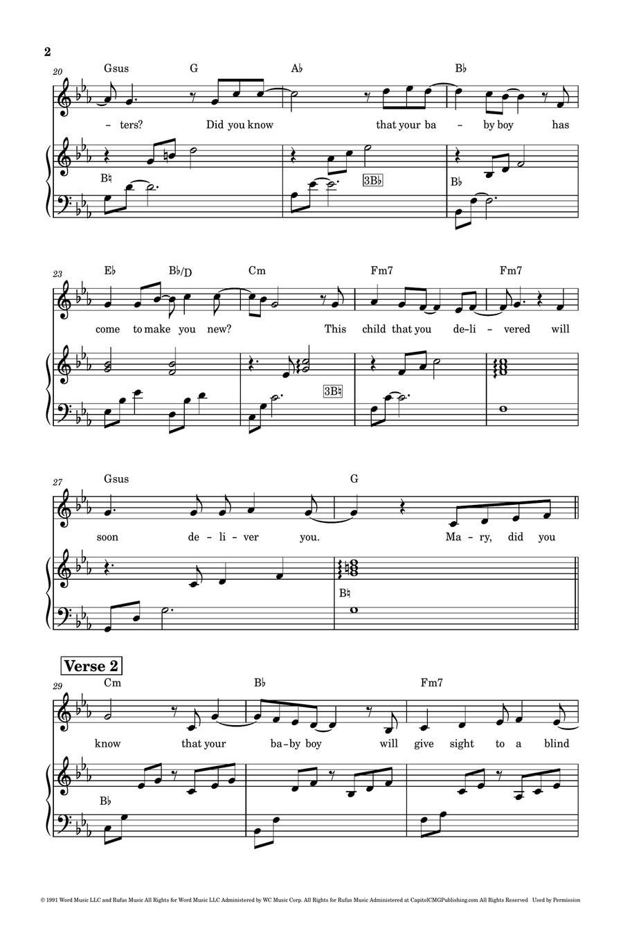 Mary, Did You Know? Harp scores gallery preview page 2