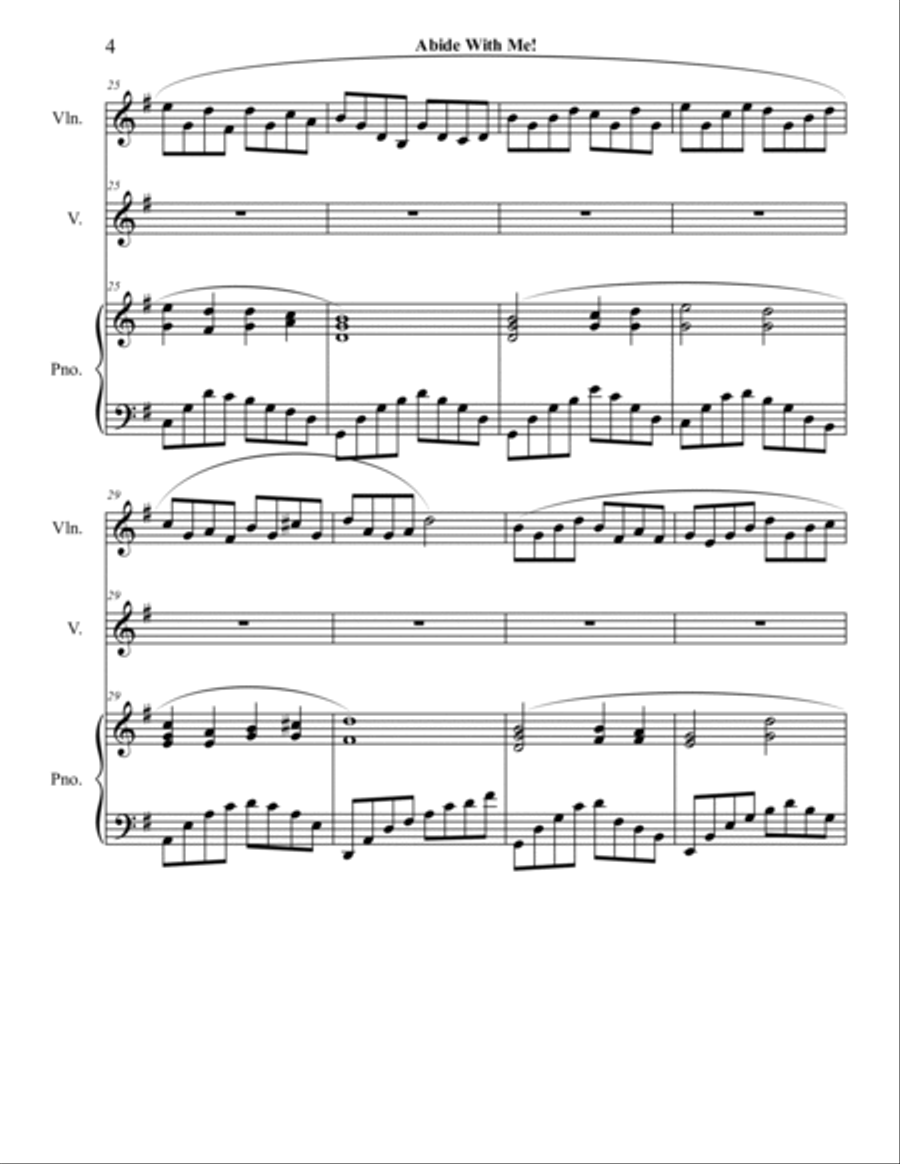 Abide With Me! (violin) Violin Solo scores gallery preview page 5