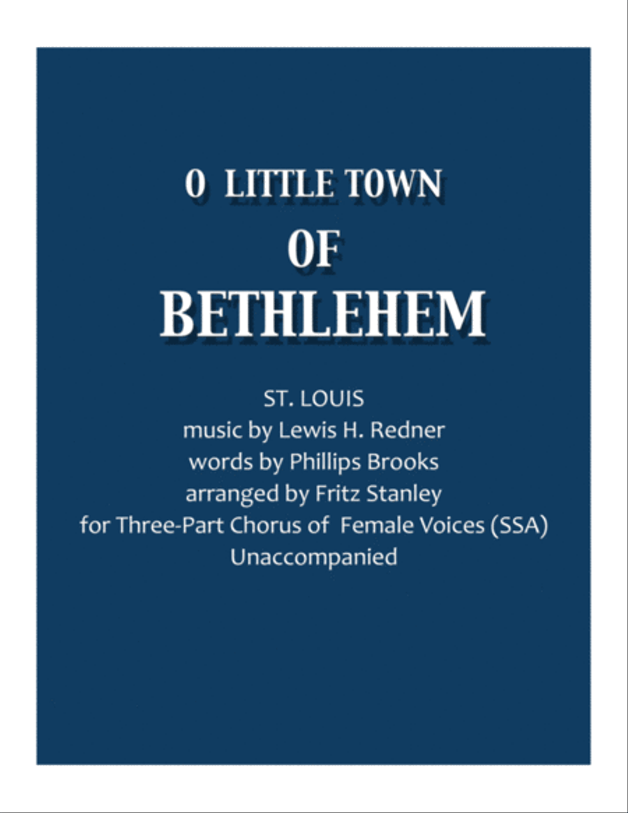 O Little Town of Bethlehem - SSA A Cappella SSA scores gallery preview page 1