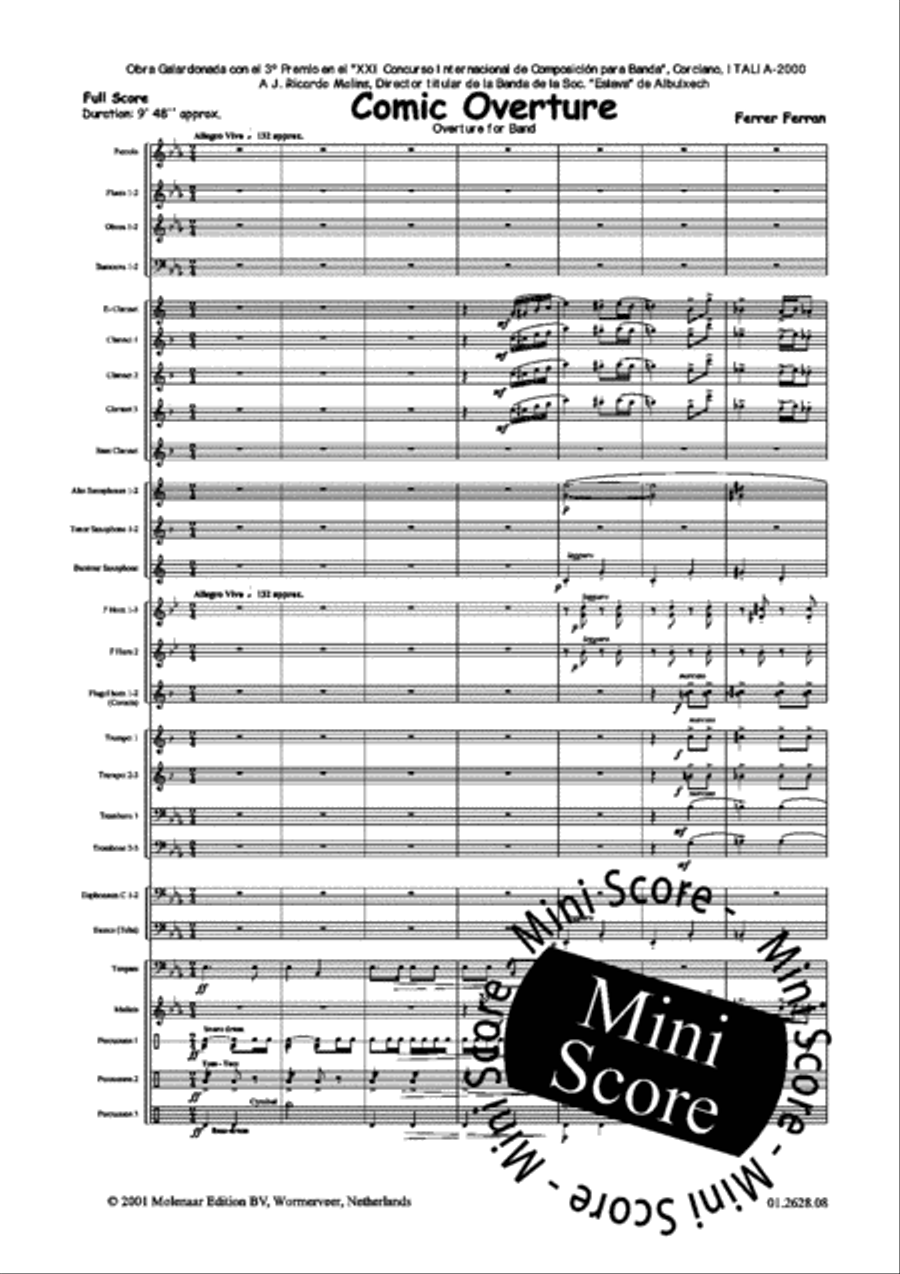Comic Overture Concert Band scores gallery preview page 5