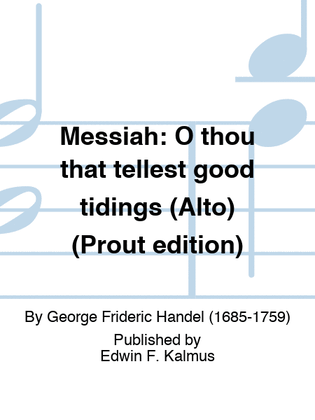 Book cover for MESSIAH: O thou that tellest good tidings (Alto) (Prout edition)