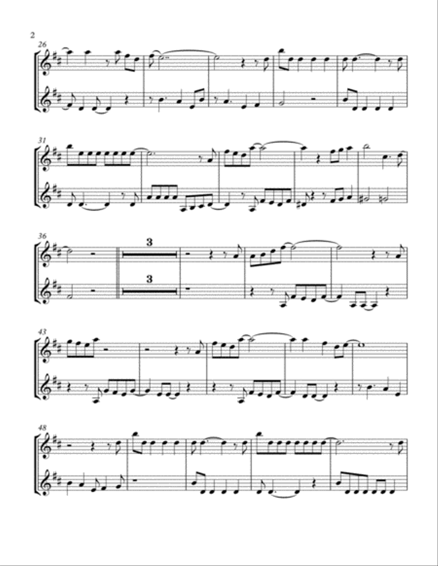 Baby, It's Cold Outside Baby, It's Cold Outside Clarinet Duet scores gallery preview page 2