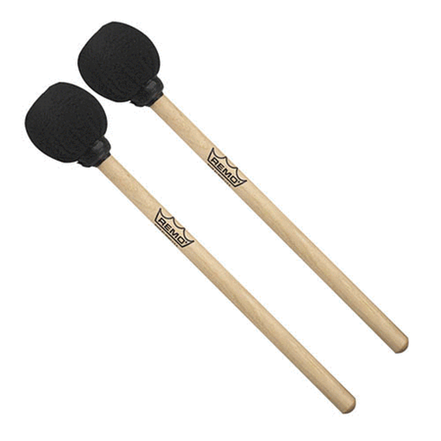 Mallet, Ez Bass Drum, Pair, 2.5“ X 14”, Natural Wood, Black