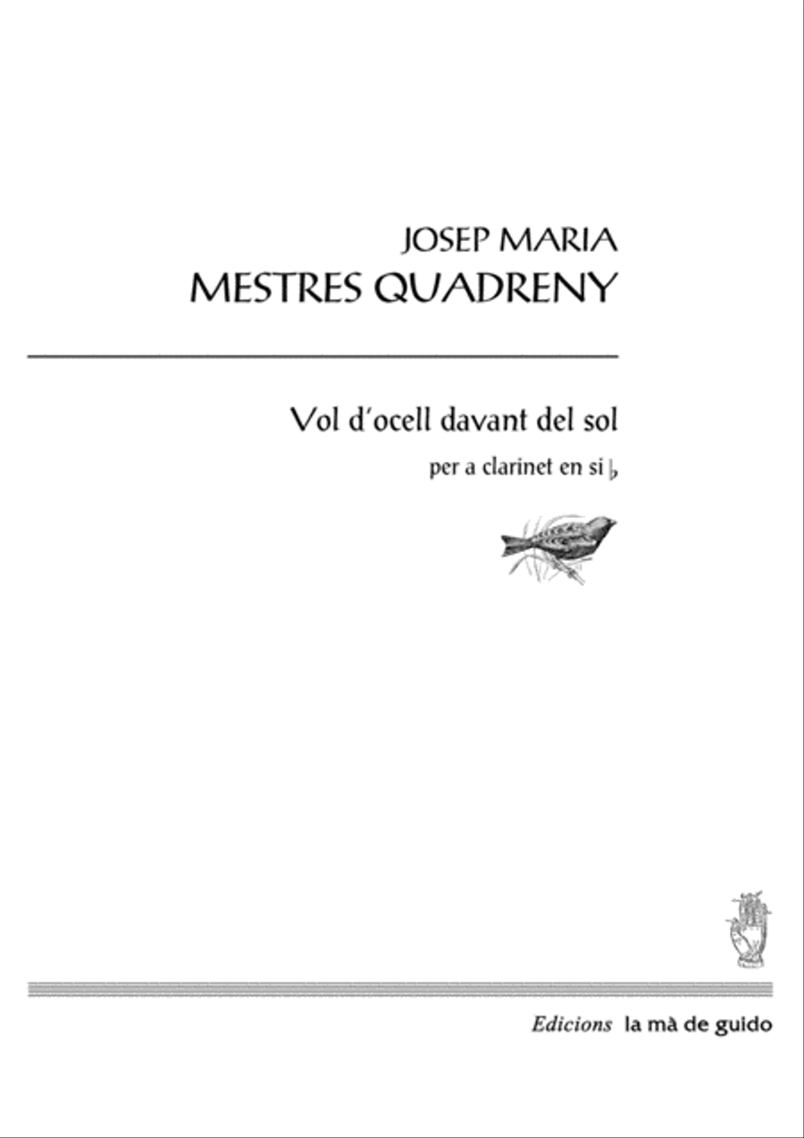 Vol d'ocell davant el sol Clarinet Solo scores gallery preview page 1