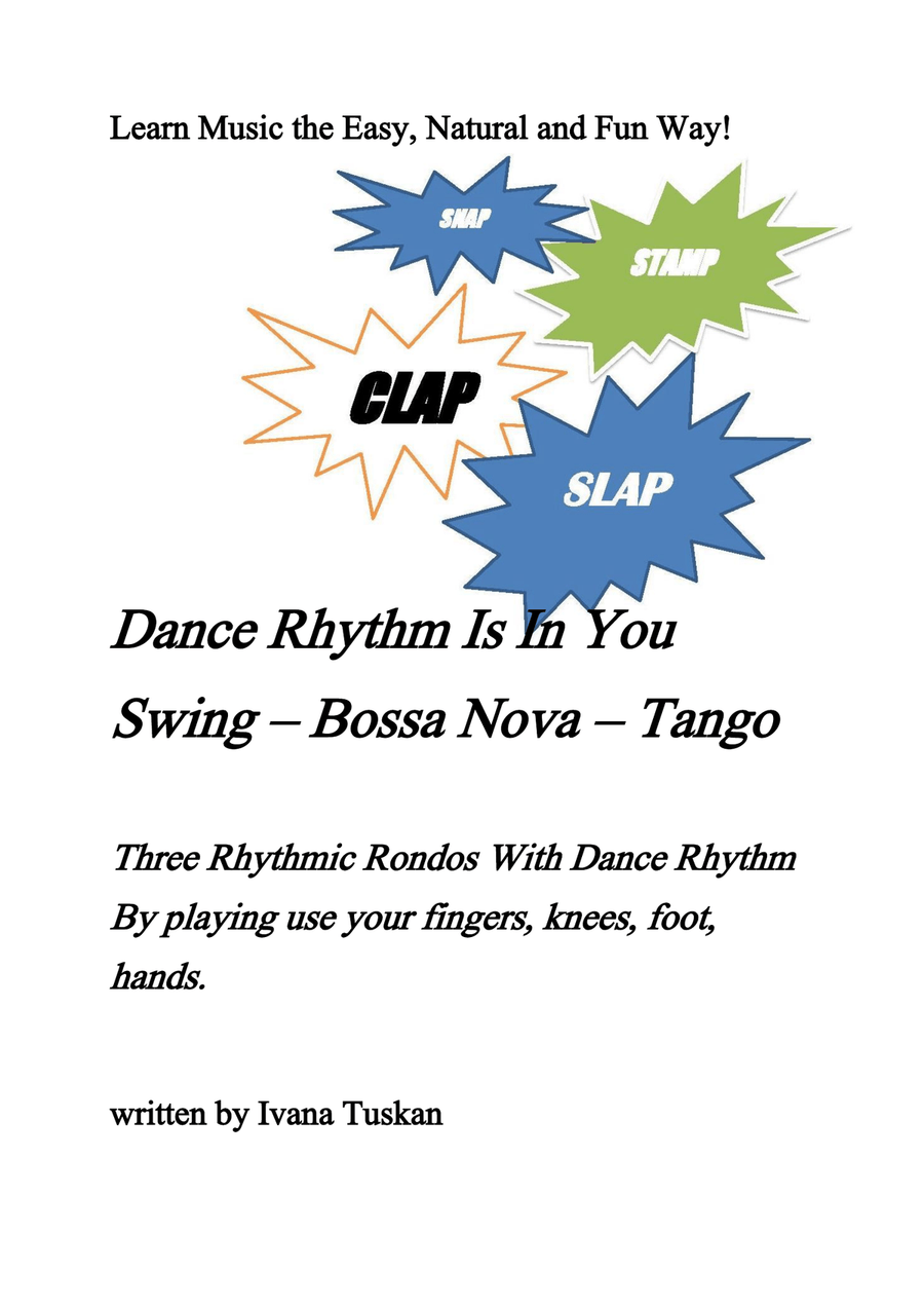 Dance Rhythm Is In You, rhythmic rondo: swing, bossa nova, tango Percussion Ensemble scores gallery preview page 1