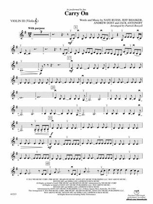 Carry On: 3rd Violin (Viola [TC])