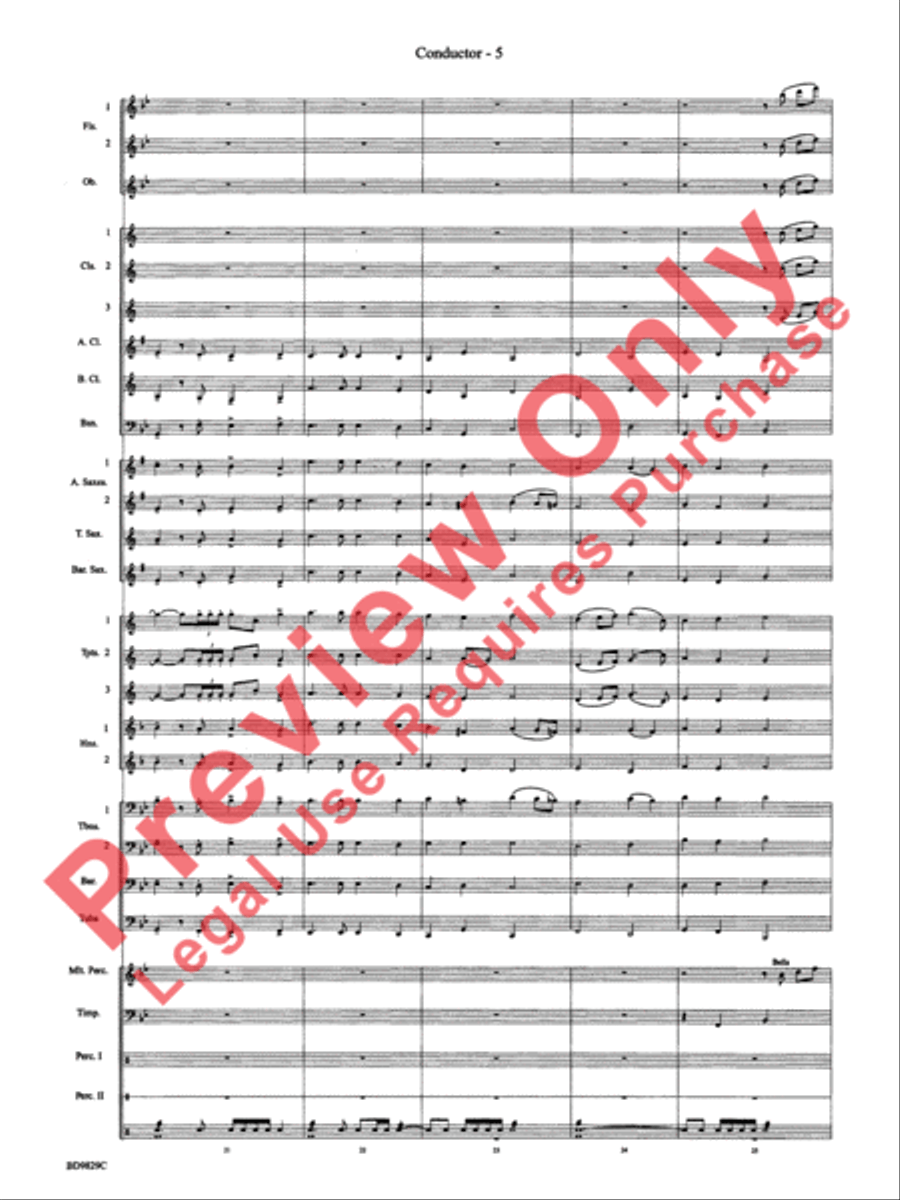 Christmas Winds (Overture) Concert Band scores gallery preview page 7