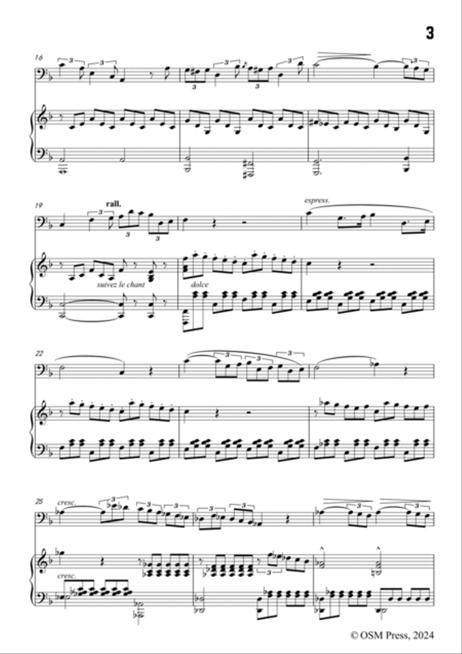G. Concone-Vocal Exercise No.28,for Contralto(or Bass) and Piano Piano scores gallery preview page 3